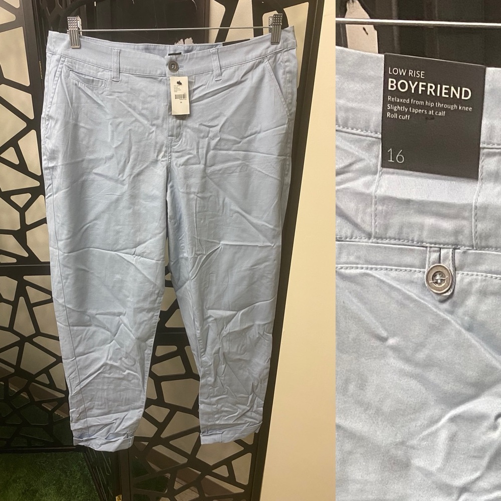 Lane Bryant Light Blue Ankle Boyfriend Pants
